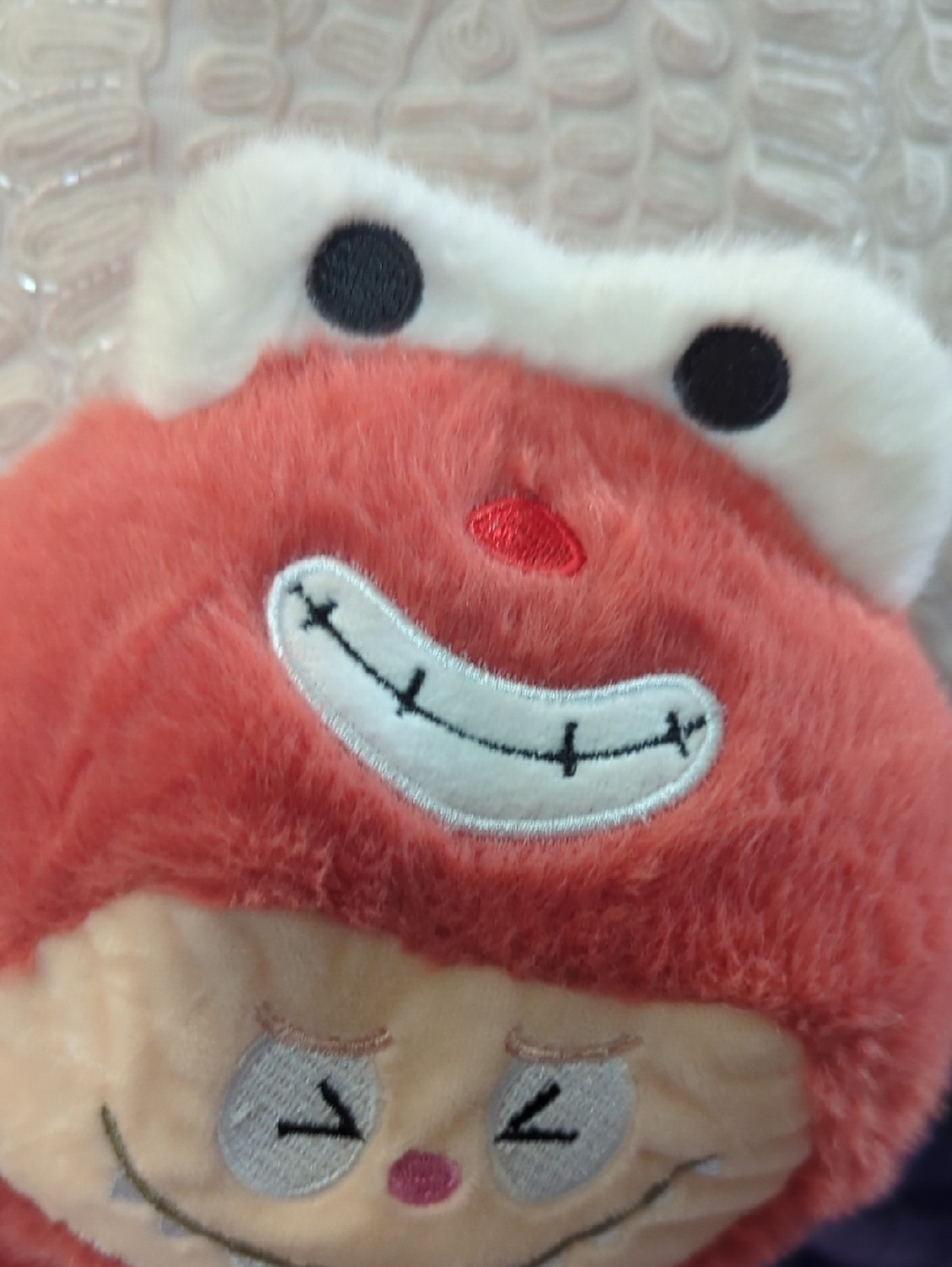 Red Plush Monster Toy - Cute Character Stuffed Doll - Picture 11 of 16
